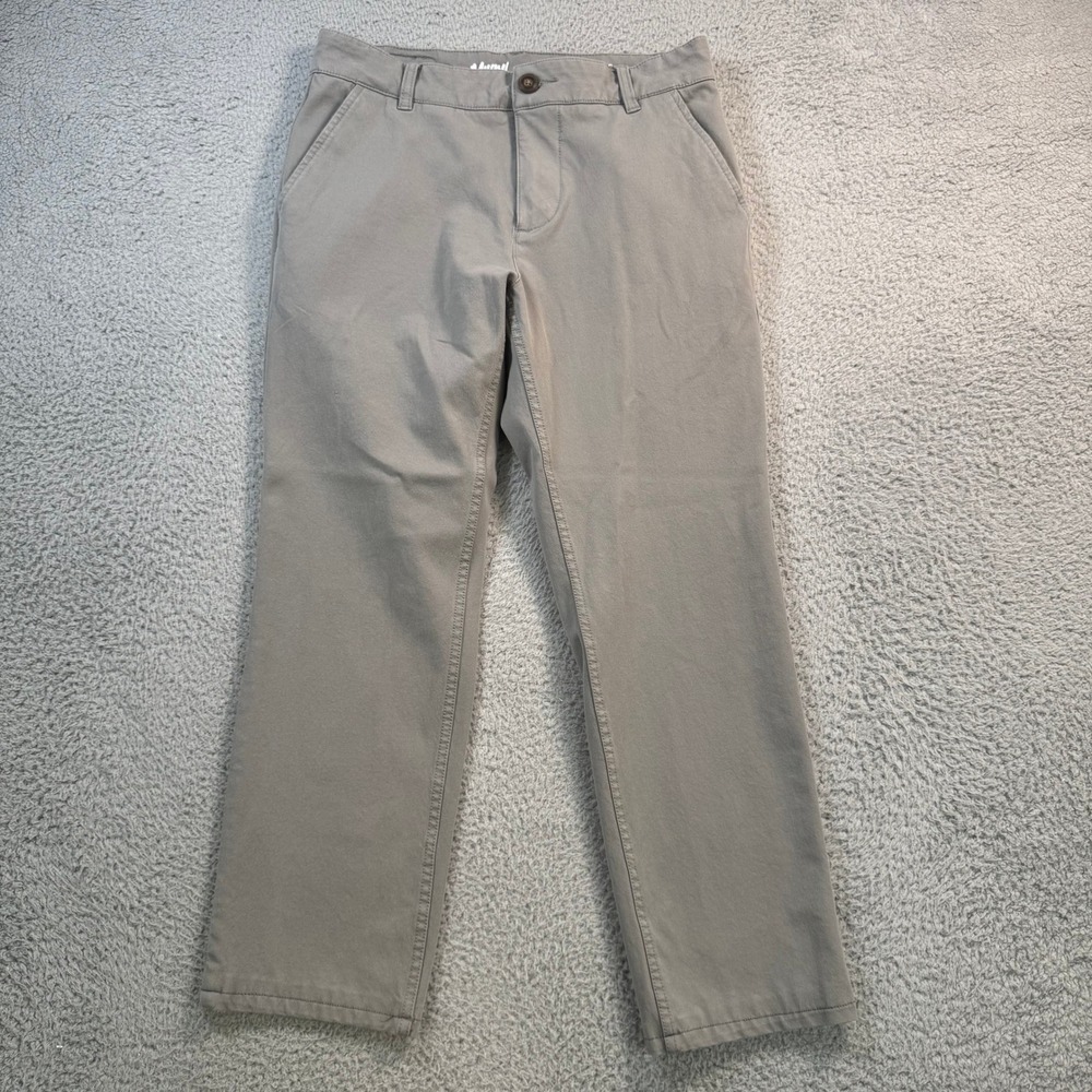 Mugsy Damens Grey Chino Pants Mens 30x26 Slim Straight Stretch K6PNL